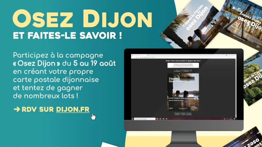 Des cartes postales avec le slogan « Osez Dijon »